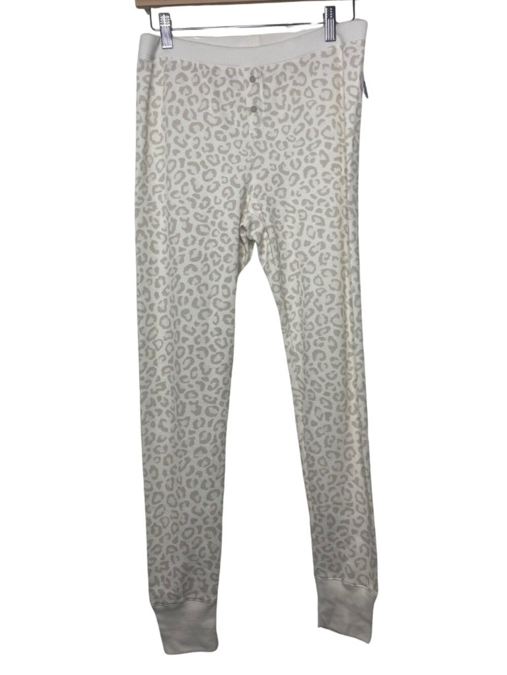 Old Navy NWT White Leopard Thermal Jogger Pajama Pants Size Medium
